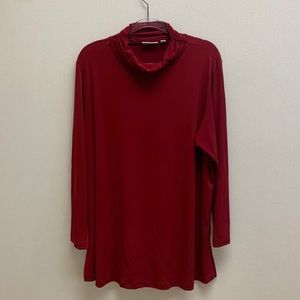 Susan Graver Cranberry Tunic • Sz 2X